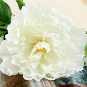 Цветы искусственные "Воздушные пионы" 9*64 см, белый