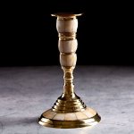 Подсвечник на 1 свечу &quot;Мрамор&quot; латунь 14 см
