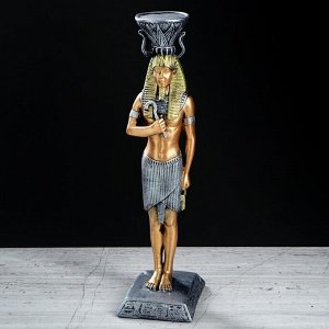 Статуэтка-подсвечник "Фараон", цветной, гипс, 30 см