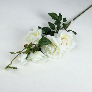 Цветы искусственные "Белые розочки на ветке" 12*100 см