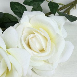 Цветы искусственные "Белые розочки на ветке" 12*100 см