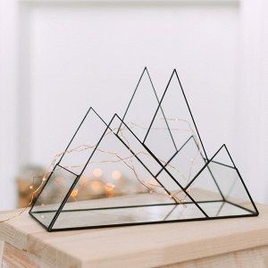 Флорариум «Горы», стекло, швы чёрные