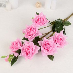 Цветы искусственные "Роза Компэшн" 11*59 см, розовый