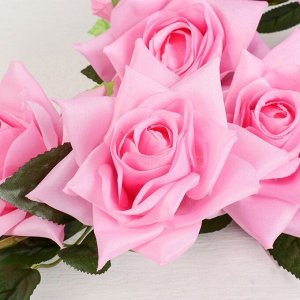 Цветы искусственные "Роза Компэшн" 11*59 см, розовый