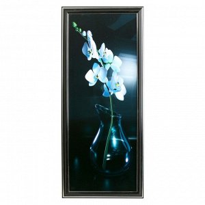 Картина "Орхидея в прозрачной вазе" 23х53см