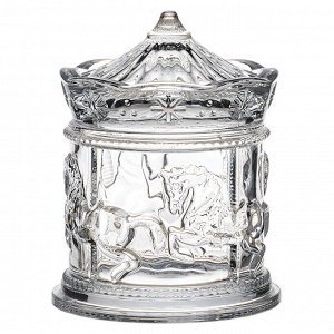 Стеклянная банка для хранения "Карусель", 1 шт.