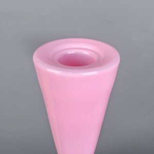 Подсвечник стекло "Узкий бокал" розовый набор 2 шт 28,5х10,5х10,5 см