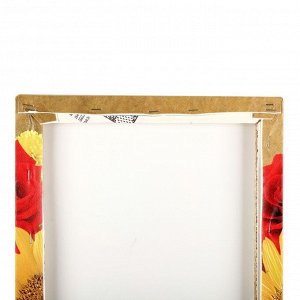 Модульная картина "Натюрморт с букетом цветов" (2-25х50, 30х60 см) 60х80 см