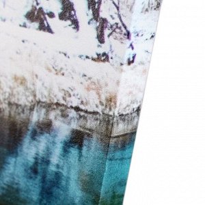 Модульная картина "Лазурь зимнего озера" (2-25х50, 2-25х67, 25х80 см) 80х140 см