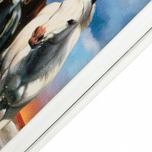 Картина "Кони в море" 30х40 см (43х33см)