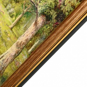 Картина "Мост у лесной речки" 30х40 см