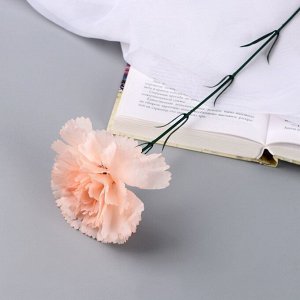 Цветы искусственные «Гвоздика экстра галант», h=49 см, d=8 см, персиковые