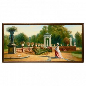 Картина "Дама в царском саду" 70х33 см (73х36см)