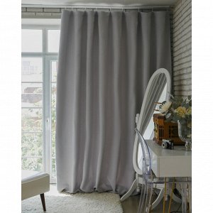 Штора портьерная «Этель» 145*265 см, блэкаут, цвет металл, пл. 210 г/м*, 100% п/э