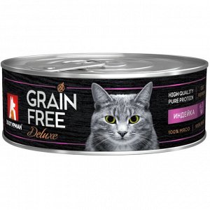 Зоогурман Grain Free конс 100г для кошек Индейка беззерновой