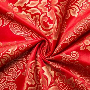 Штора портьерная Этель «Версаль» 160x270 см, цвет красный, 100% п/э
