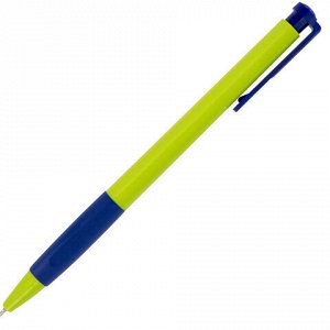 Ручки шариковые автоматические BRAUBERG A-30 COLOR MIX "WRITING 3.0", КОМПЛЕКТ 12 ШТ., СИНИЕ, узел 0,5 мм, линия 0,25 мм, 144342