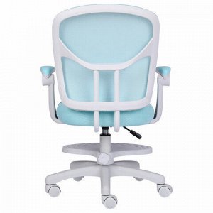 Кресло детское с подставкой для ног BRABIX "Toy MG-205", сетка/ткань TW, голубое, 533152