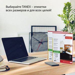 Этикетка самоклеящаяся ВСЕПОГОДНАЯ 210х297 мм, 1 этикетка, полиэстер, белая, 25 листов, TANEX, сырье Финляндия, 114545, TW-2000
