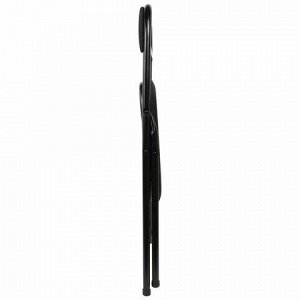 Стул складной BRABIX "Golf CF-007", чёрный каркас, чёрная ткань, гофрокороб, 533025