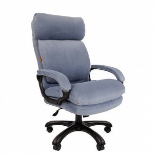 Кресло офисное Chairman СН 505, НАГРУЗКА до 150 кг, велюр, голубое, 7127989