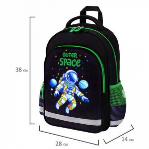 Рюкзак ПИФАГОР SCHOOL, 1 отделение, 3 кармана, "Outer space", 38x28х14 см, 273173
