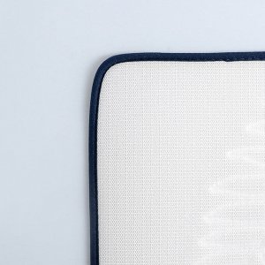 Набор ковриков для ванной и туалета Доляна «Тропики», 2 шт: 40×50, 50×80 см, цвет синий