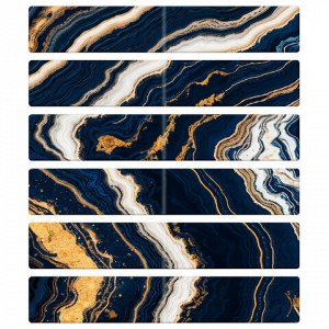 Закладки для книг МАГНИТНЫЕ, "АССОРТИ 5 ДИЗАЙНОВ ABSTRACTION", набор 6 штук, 60x20 мм, FUNSTER, 116653