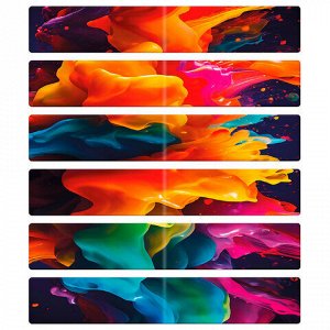 Закладки для книг МАГНИТНЫЕ, "АССОРТИ 5 ДИЗАЙНОВ ABSTRACTION", набор 6 штук, 60x20 мм, FUNSTER, 116653