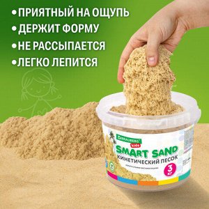 Песок для лепки кинетический песочный, 3000 г, ведро, BRAUBERG KIDS, 665479