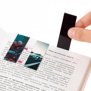 Закладки для книг МАГНИТНЫЕ, "BOYS", набор 12 штук, 60x20 мм, FUNSTER, 116656
