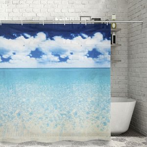 Штора для ванны Доляна «Море», 180х180 см, EVA