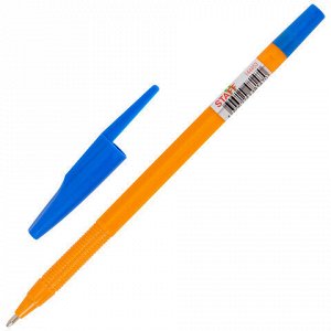 Ручка шариковая STAFF "Basic BP-66 ORANGE", СИНЯЯ, корпус оранжевый, узел 1 мм, линия письма 0,5 мм, 144453