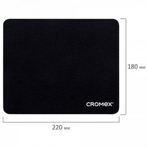 Коврик для мыши CROMEX "SLIM", резина + ткань, 220х180х2 мм, 513954