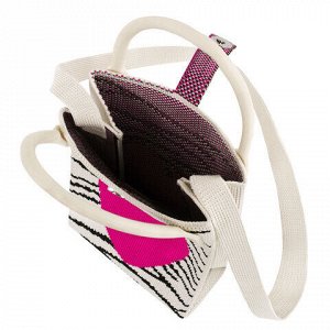 Сумочка-органайзер повседневная HEIKKI KNIT (ХЕЙКИ) кросс боди, вязаная, 17х12х5 см, "Zebra heart", 273794