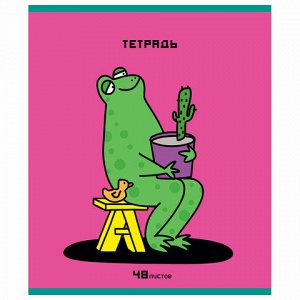 Тетрадь А5 48 л. ПЗБМ, скоба, клетка, матовая ламинация, УФ-лак, конгрев, "Кватрадь" (микс в ПУ), 23300