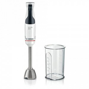 Блендер погружной BOSCH MSM4W210, 600 Вт, 1 скорость, 1 насадка, стакан, белый