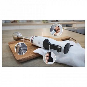 Блендер погружной BOSCH MSM4W210, 600 Вт, 1 скорость, 1 насадка, стакан, белый