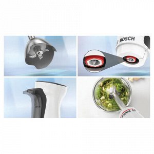 Блендер погружной BOSCH MSM4W210, 600 Вт, 1 скорость, 1 насадка, стакан, белый