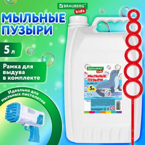 Мыльные пузыри 5000 мл, индивидуальная упаковка, BRAUBERG KIDS, 666207