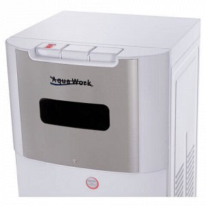 Кулер для воды AQUA WORK QRB-72LDS, напольный, НАГРЕВ/ОХЛАЖДЕНИЕ ЭЛЕКТРОННОЕ, таймер, бутыль снизу, белый, 33352
