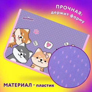 Папка для труда на молнии ЮНЛАНДИЯ А4, 1 отделение, откидная планка, органайзер, "Best fellows", 273392
