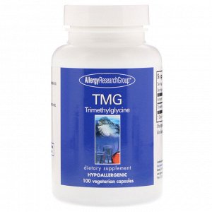 Allergy Research Group, Триметилглицин ТМГ, 100 растительных капсул