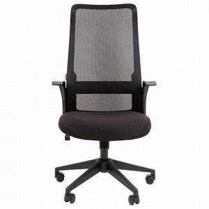 Кресло офисное Chairman CH 573, сетка/ткань, черное, 7134740
