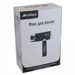 Фен для волос настенный KSITEX F-2000B JET, 2000 Вт, пластик, 2 скорости, 2 температурных режима, черный