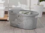 Корзина для белья Toveon овальная перфорированная пластиковая 40 л 58х37х27 см