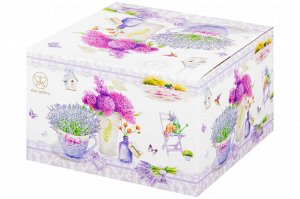 Пельменница-супница 30x22,5x18 см 2,6 л "Лаванда" с крышкой из NEW BONE CHINA