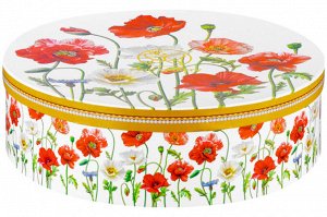 Чайный набор 12 пр. 300 мл "Маки" на ножке, NEW BONE CHINA
