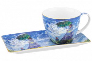 Чашка и Блюдце "Прогулка" из NEW BONE CHINA - Идеальный Комплект для Десерта