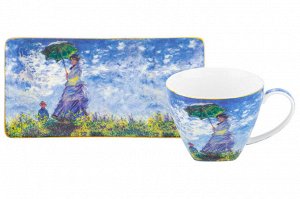 Чашка и Блюдце "Прогулка" из NEW BONE CHINA - Идеальный Комплект для Десерта